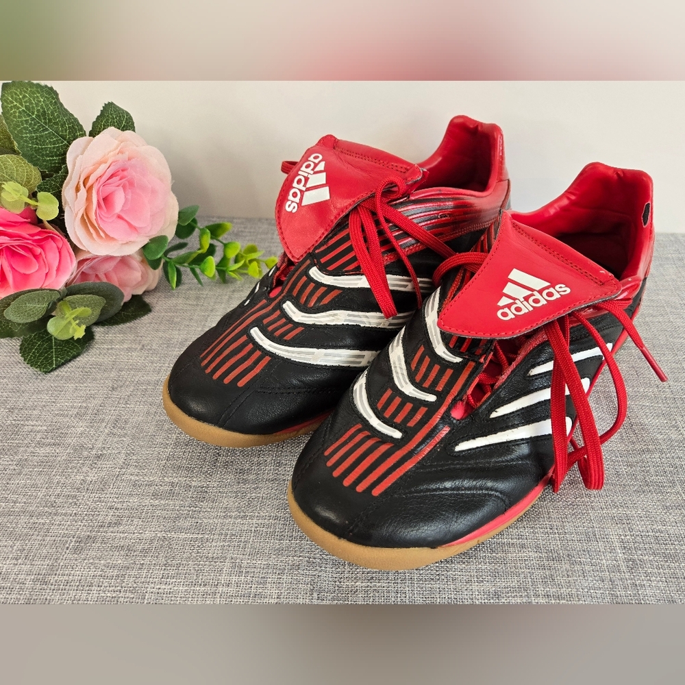 Rare Adidas Predator Absolute Absolion IC Red & Black Size US 7‎ Soccer Trainers